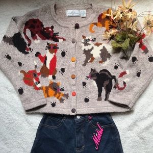 Vintage Cat Sweater